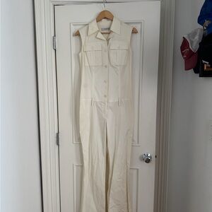 Ermanno Scervino Ivory Sleeveless Jumpsuit